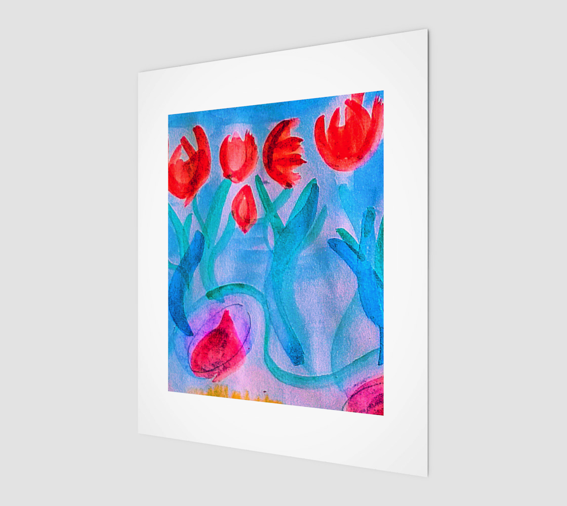 Spring tulips 3D preview