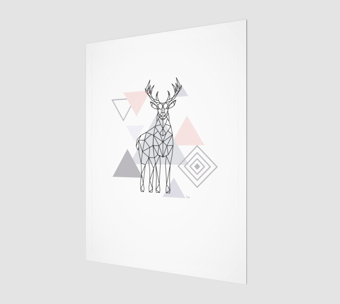 Deer Polygon Poster 3D preview