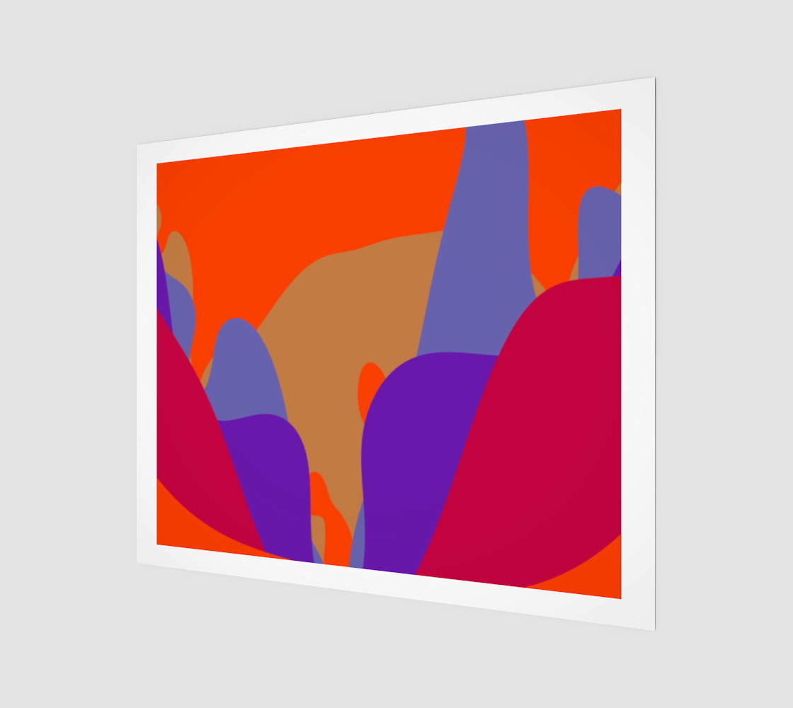 Abstract Flower in Orange and Purples preview
