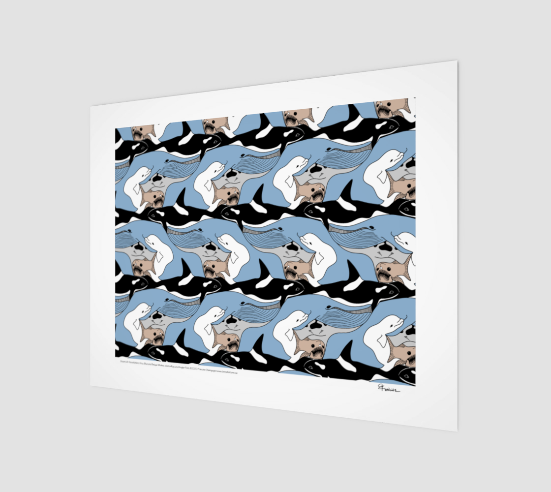 Ocean Life Tessellation by Francine Champagne preview #1