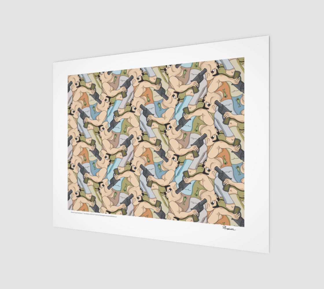 Darwin Award Nominee v1 , a tessellation by Francine Champagne preview #1
