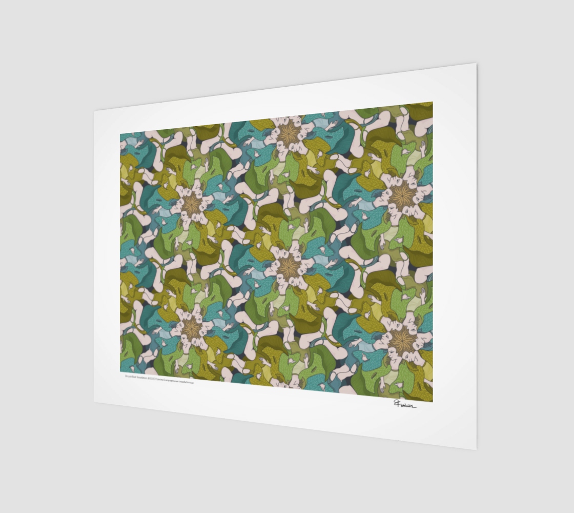 Do Look Back, a tessellation by Francine Champagne preview #1