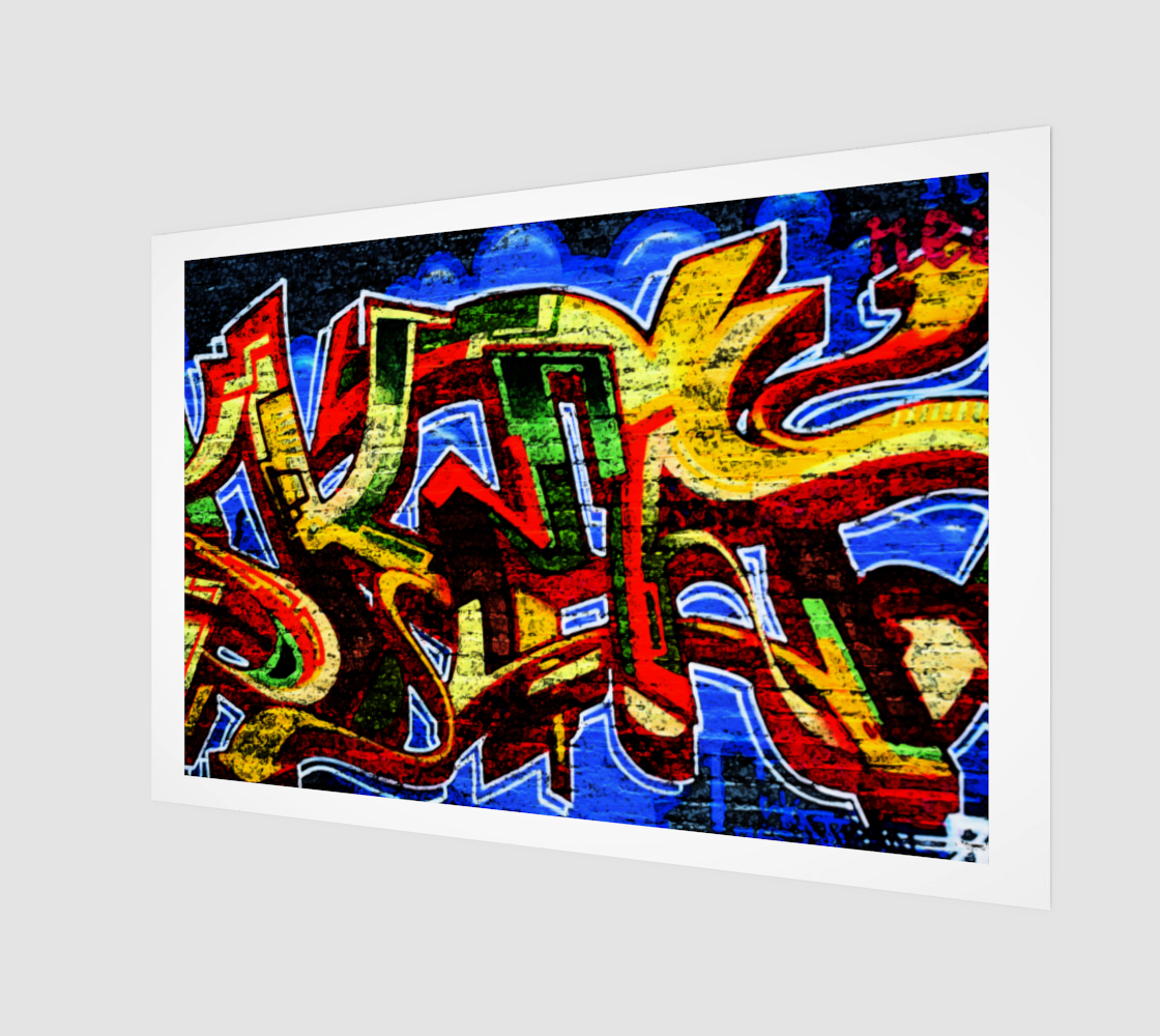 Graffiti 17 Wood Print preview