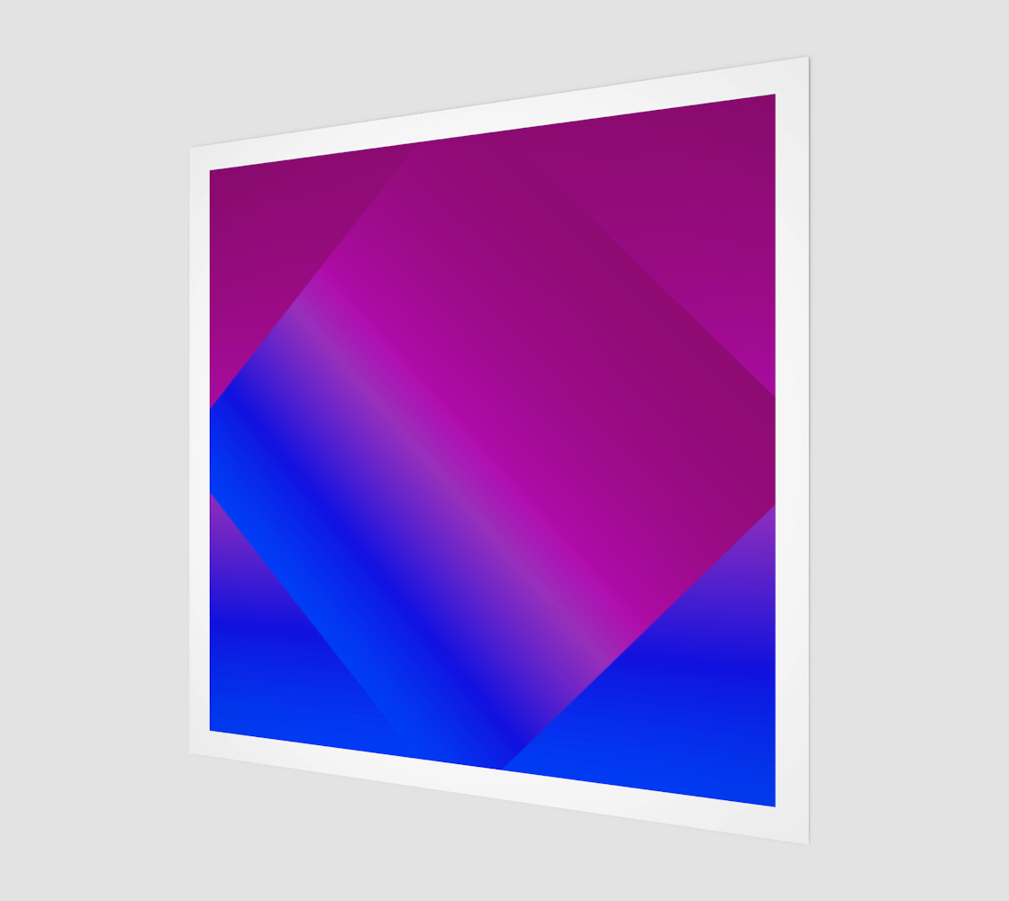 Aperçu de Purple to Blue Blend Diamond Pattern Art Print, AWSM