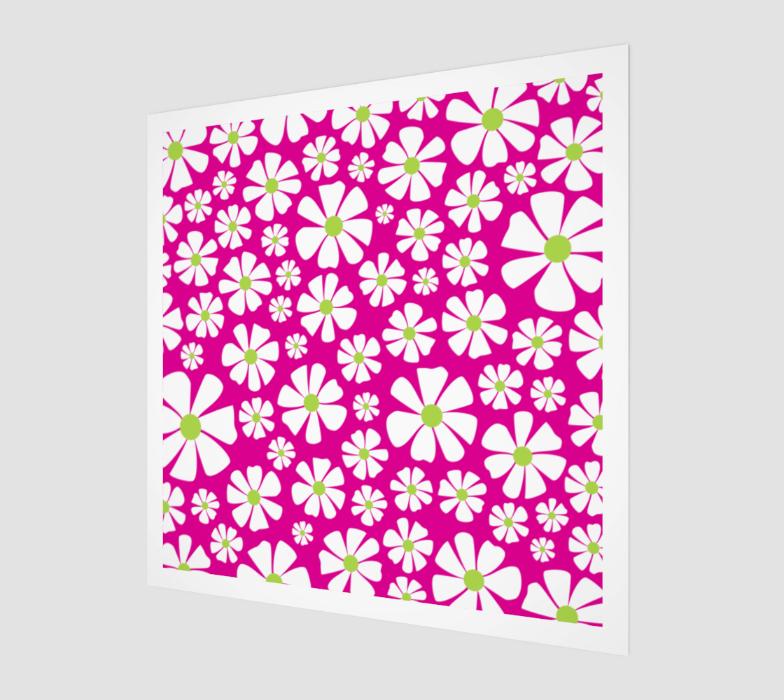 Pretty Pink Daisy Floral Country Pattern preview