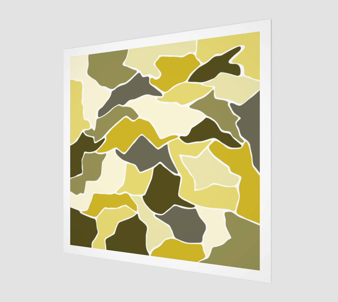 Yellow Minimal Mosaic Scrappy Shape Pattern preview #1
