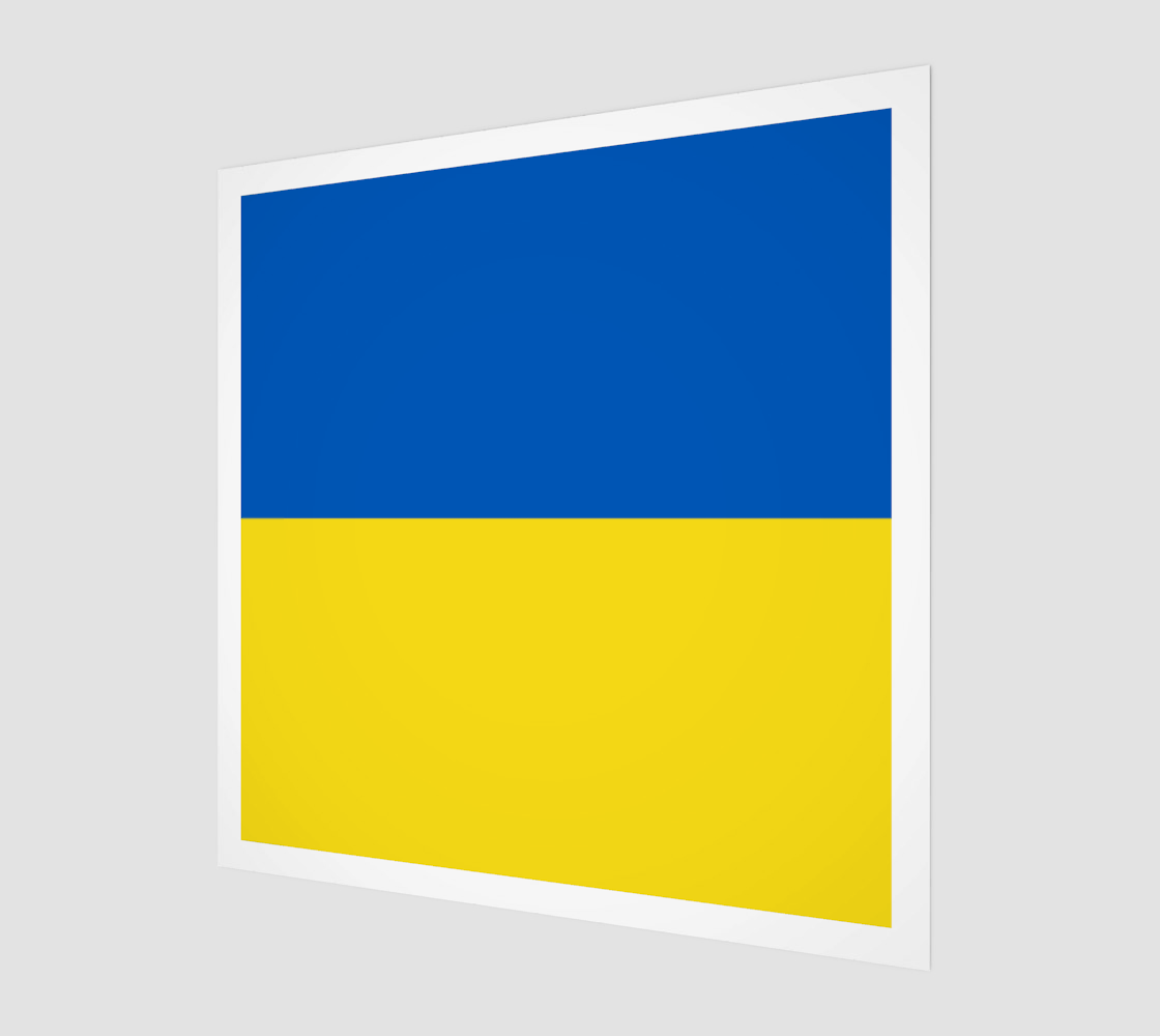 Aperçu de Flag of Ukraine in Blue Yellow Wood Print, AWSSG