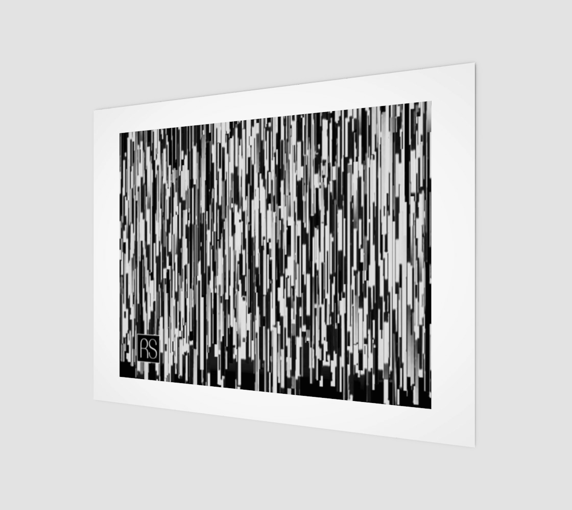 Abstract in Black and White Wood Print 14" x 11" preview