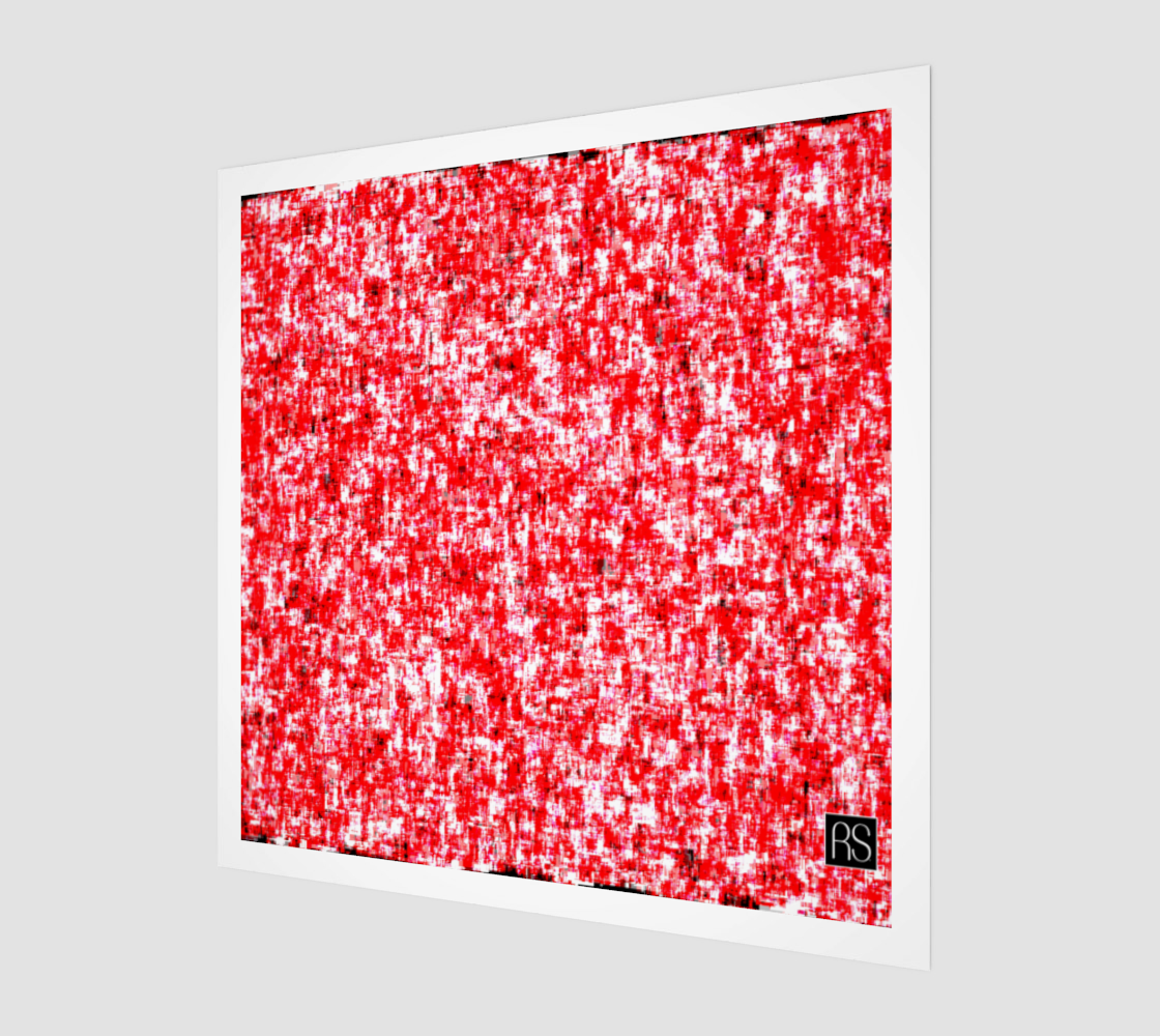 Abstract in Red and White Poster preview