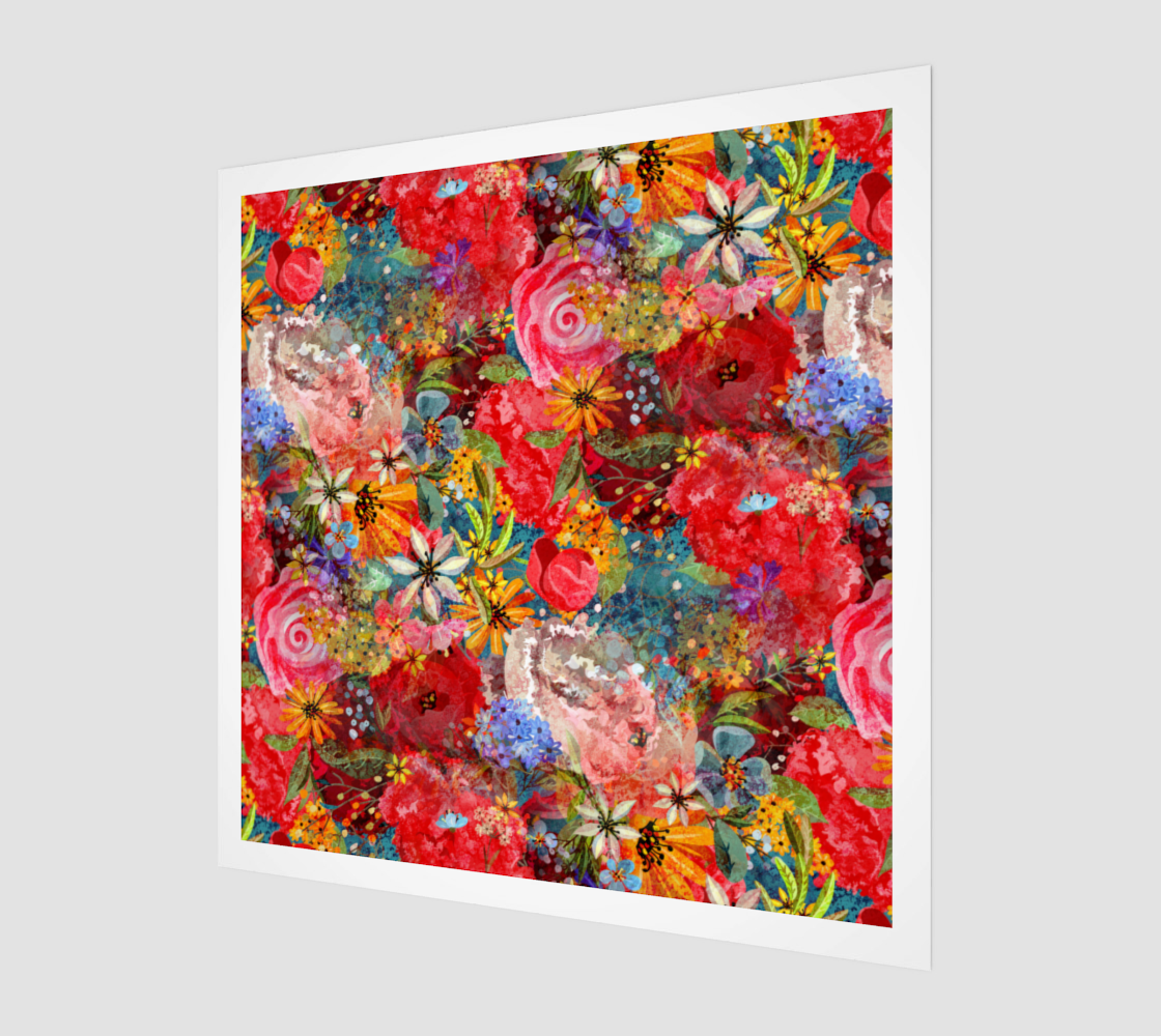 Bright Colourful Large Abstract Floral Pattern preview