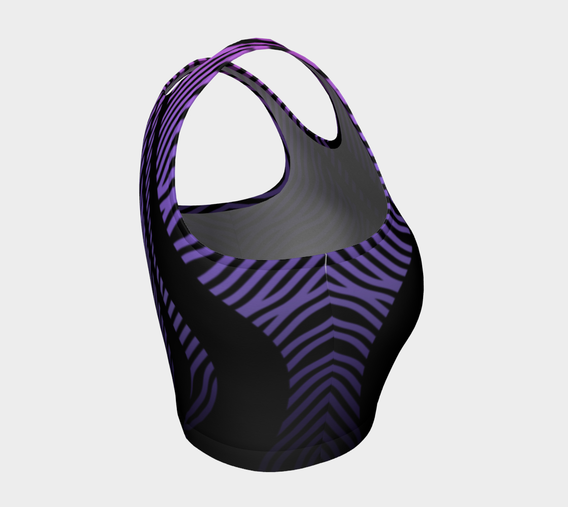 Geometrix - Waves Purple Ombre Athletic Crop Top preview #4