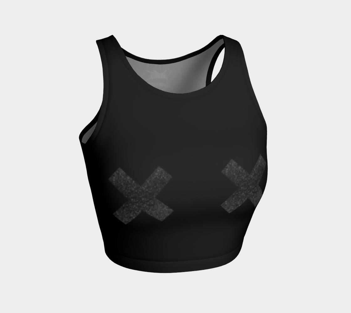 X pasties - poison heart crop top preview #1