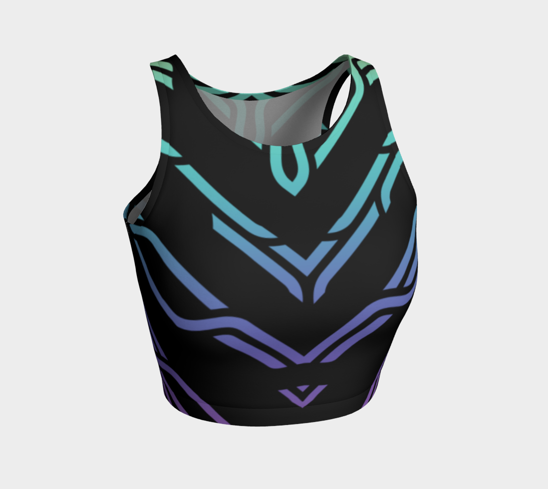 Geometrix - Cable Pastel Ombre Athletic Crop Top 2 preview #1
