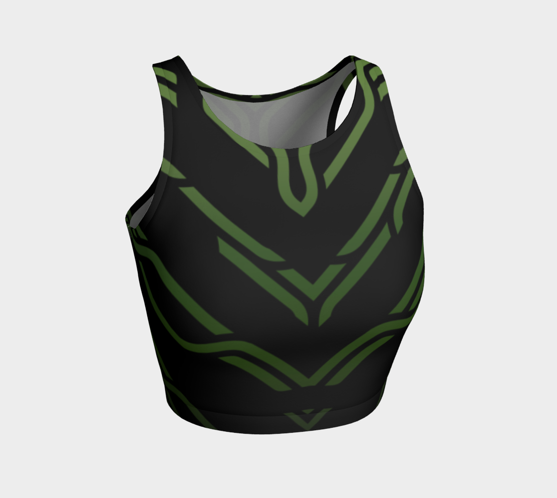 Geometrix - Cable Green Ombre Athletic Crop Top 2 preview #1