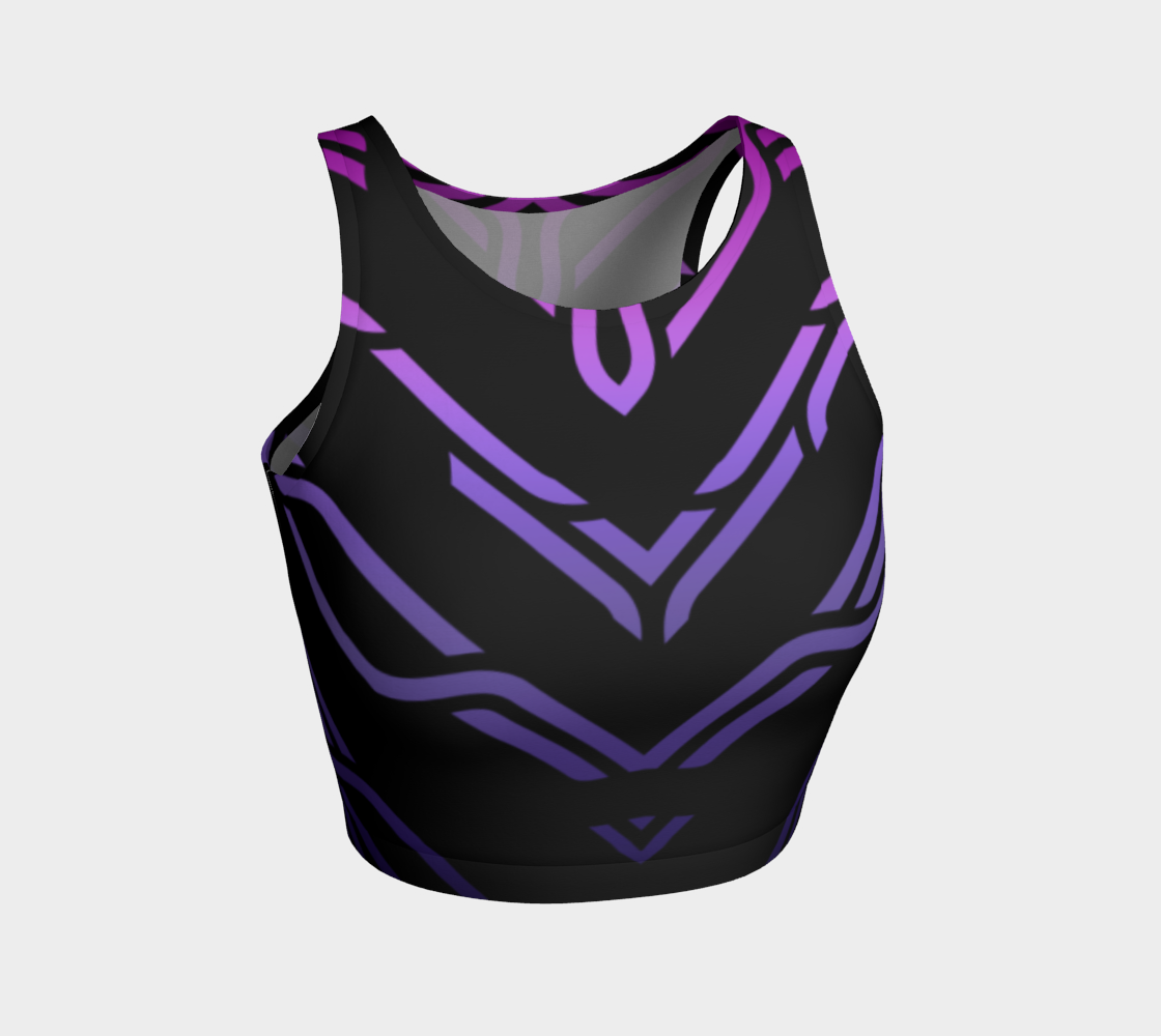 Geometrix - Cable Purple Ombre Athletic Crop Top 2 preview #1