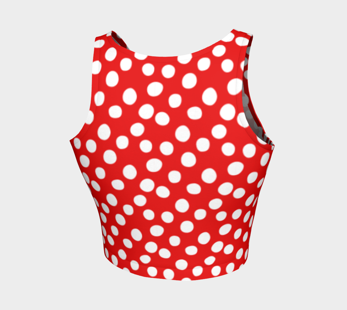 Aperçu de All About the Dots Athletic Crop Top - Red #2