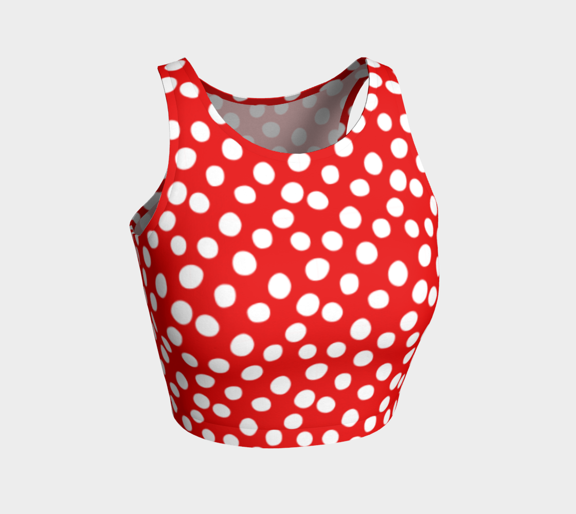 Aperçu de All About the Dots Athletic Crop Top - Red