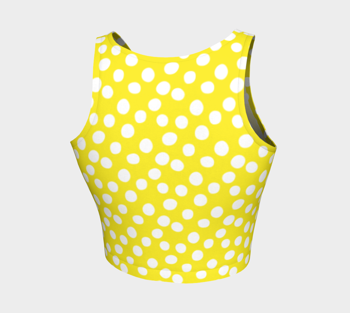 All About the Dots Athletic Crop Top - Yellow Miniature #3