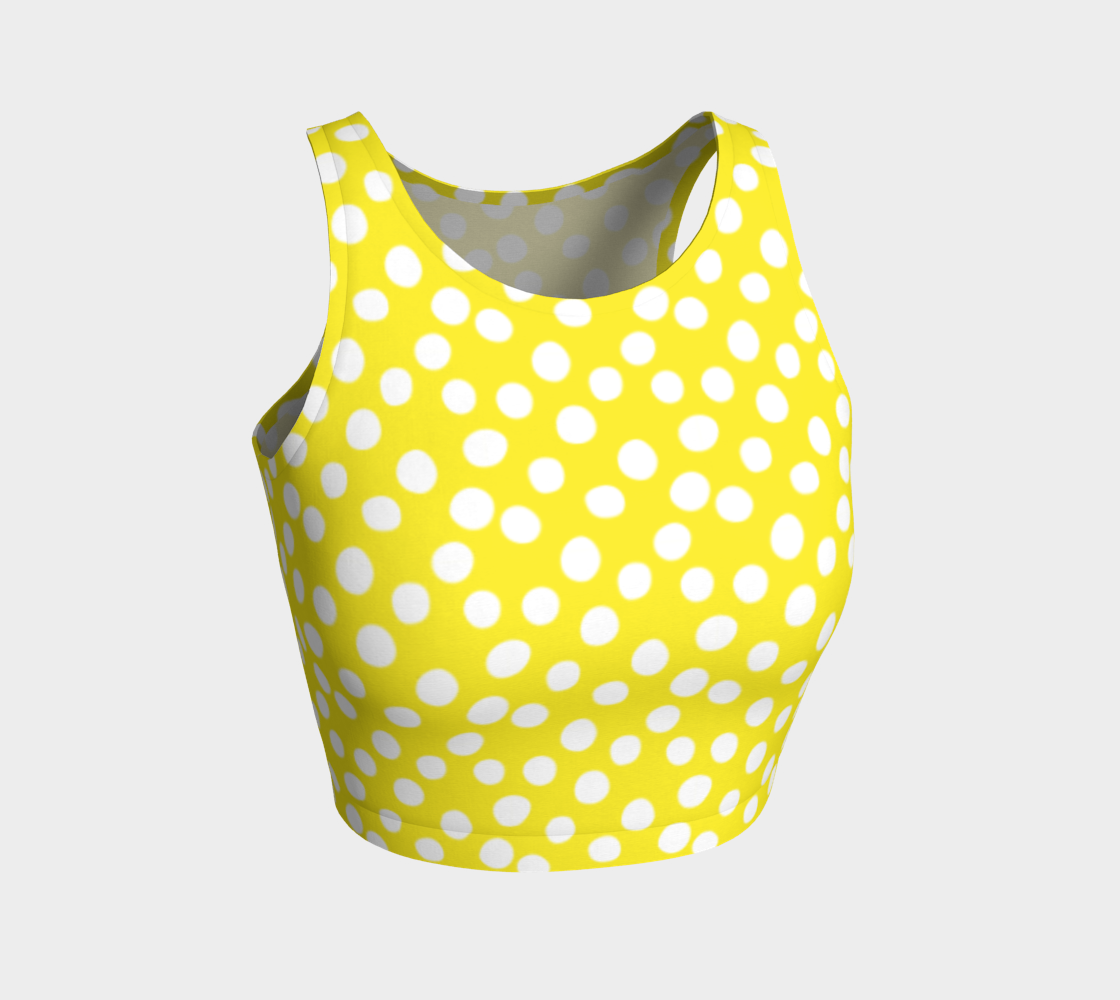 Aperçu de All About the Dots Athletic Crop Top - Yellow