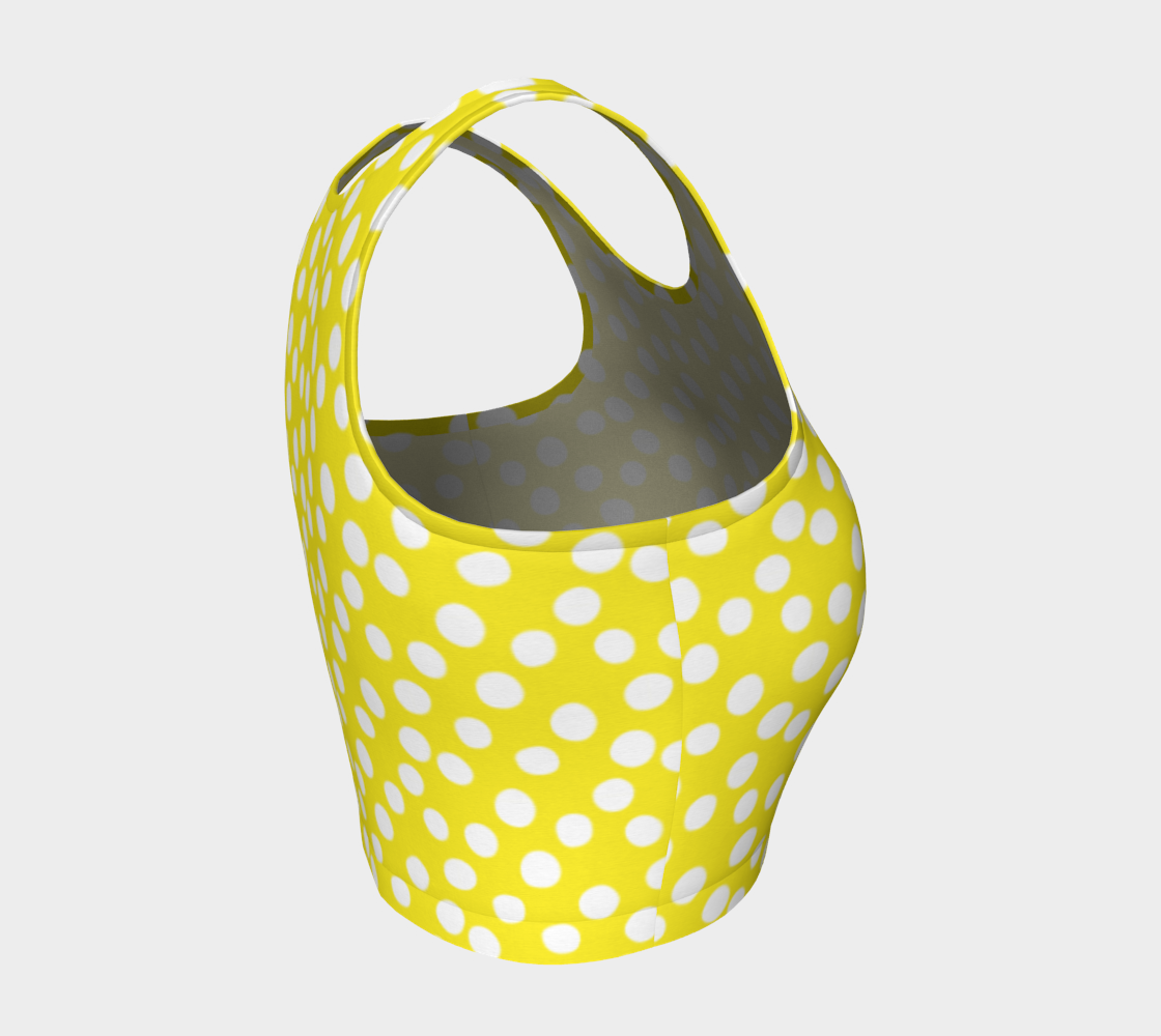 All About the Dots Athletic Crop Top - Yellow Miniature #5