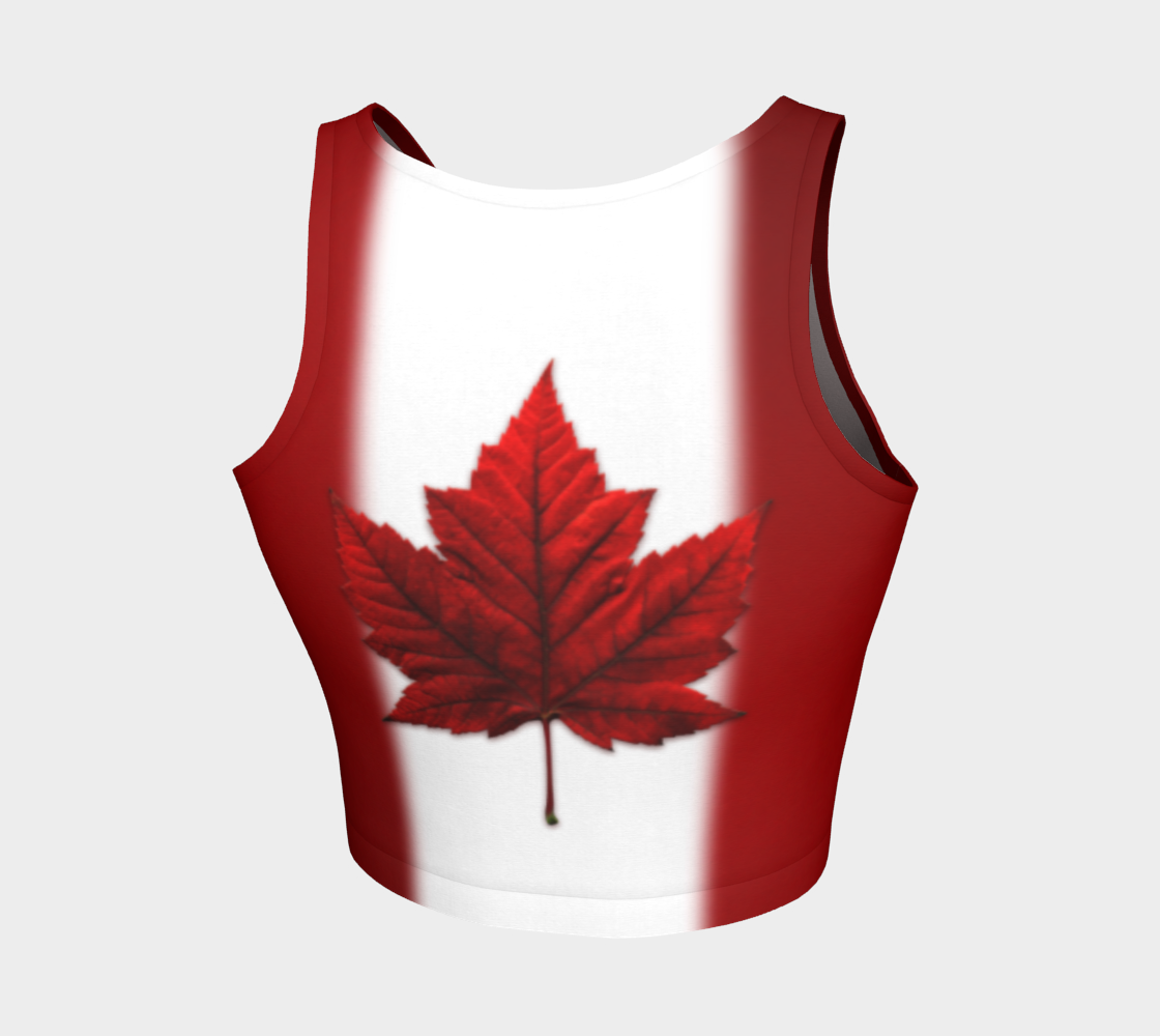Aperçu de Canada Flag Crop Tops  #2