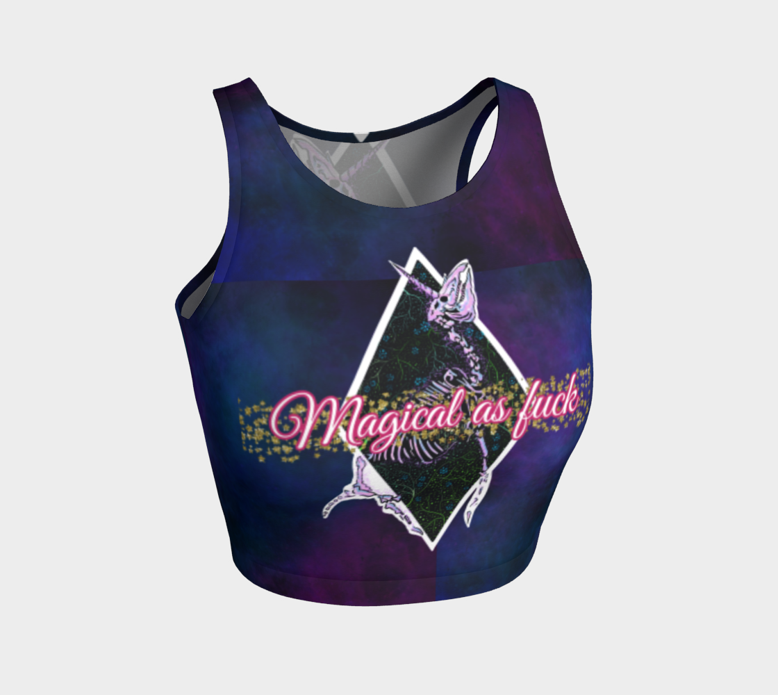 “Magical AF Unicorn Fossil” crop top preview