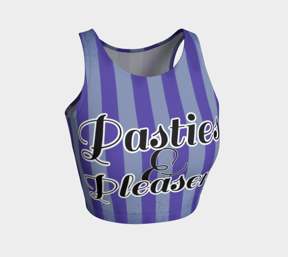 “Pasties & Pleasers” striped crop top preview