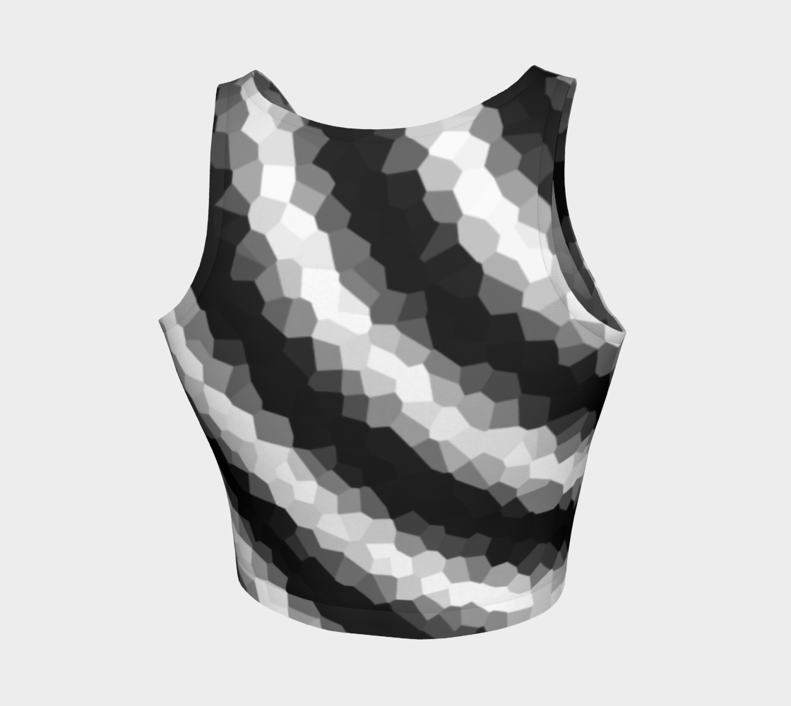 Black White Curve Crop Top preview #2