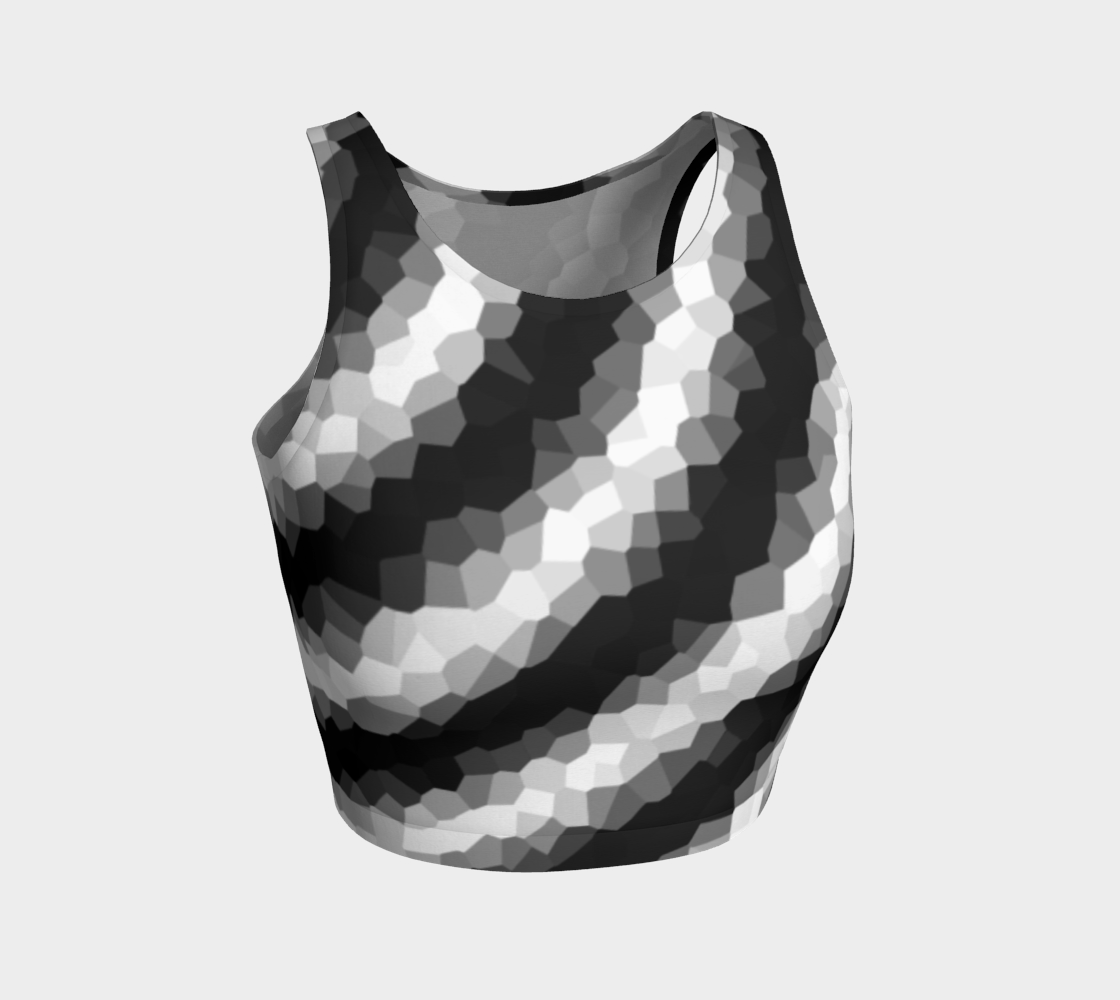 Black White Curve Crop Top preview