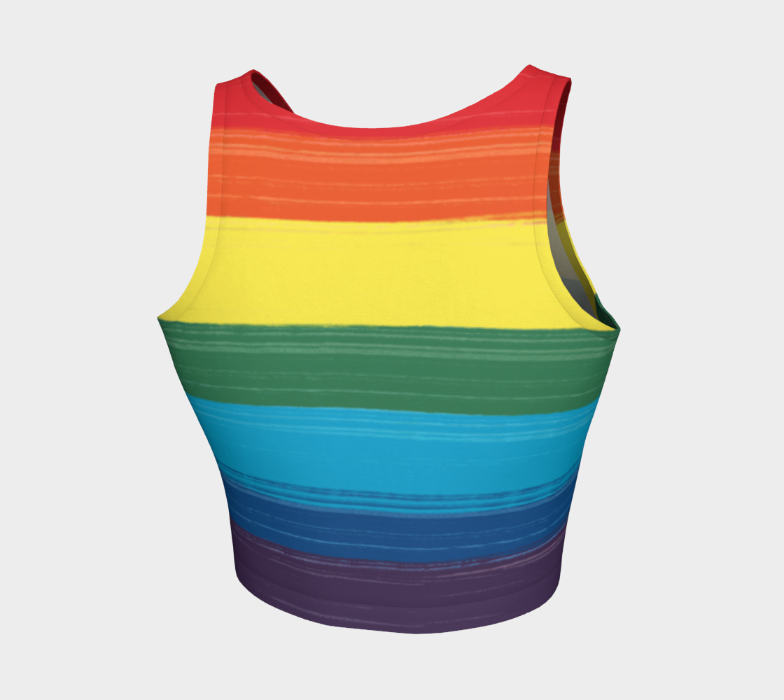 LGBTQ Painted Pride Design Crop Top Tank preview #2