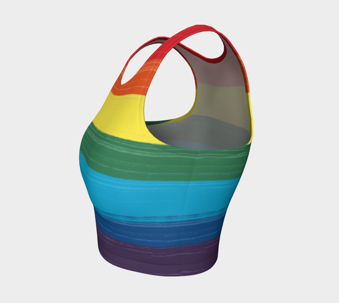 LGBTQ Painted Pride Design Crop Top Tank preview #3