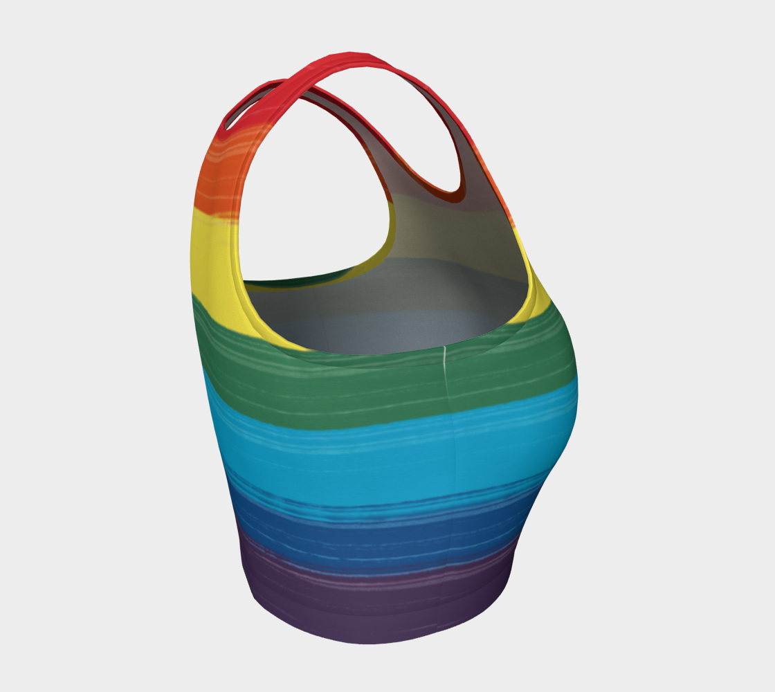 LGBTQ Painted Pride Design Crop Top Tank thumbnail #5