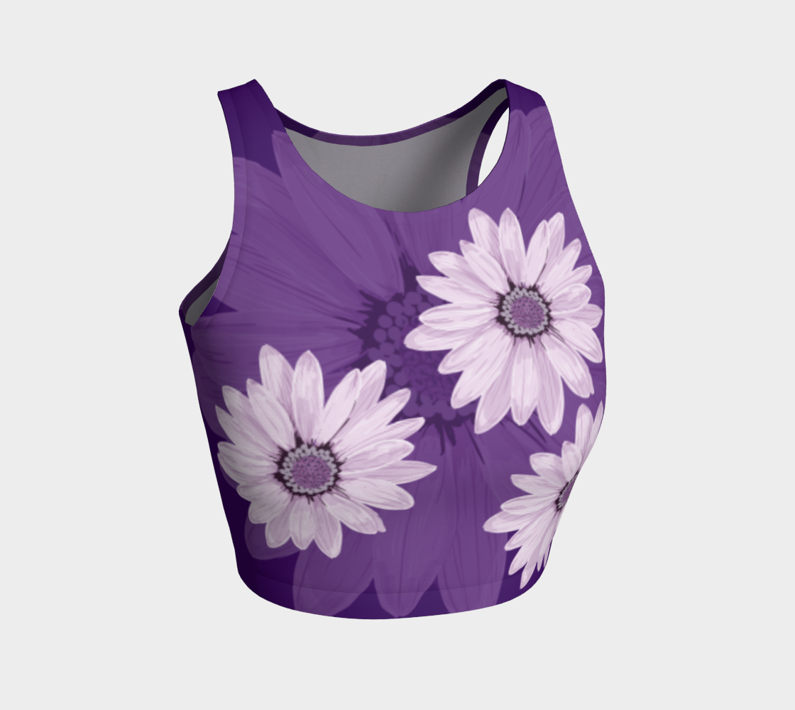 Purple Daisy Crop Top preview