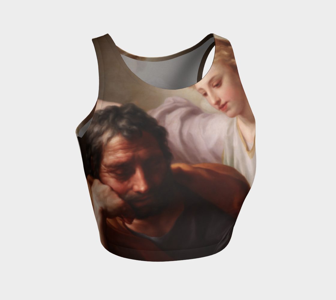 The Dream of St. Joseph by Anton Raphael Mengs Athletic Crop Top preview