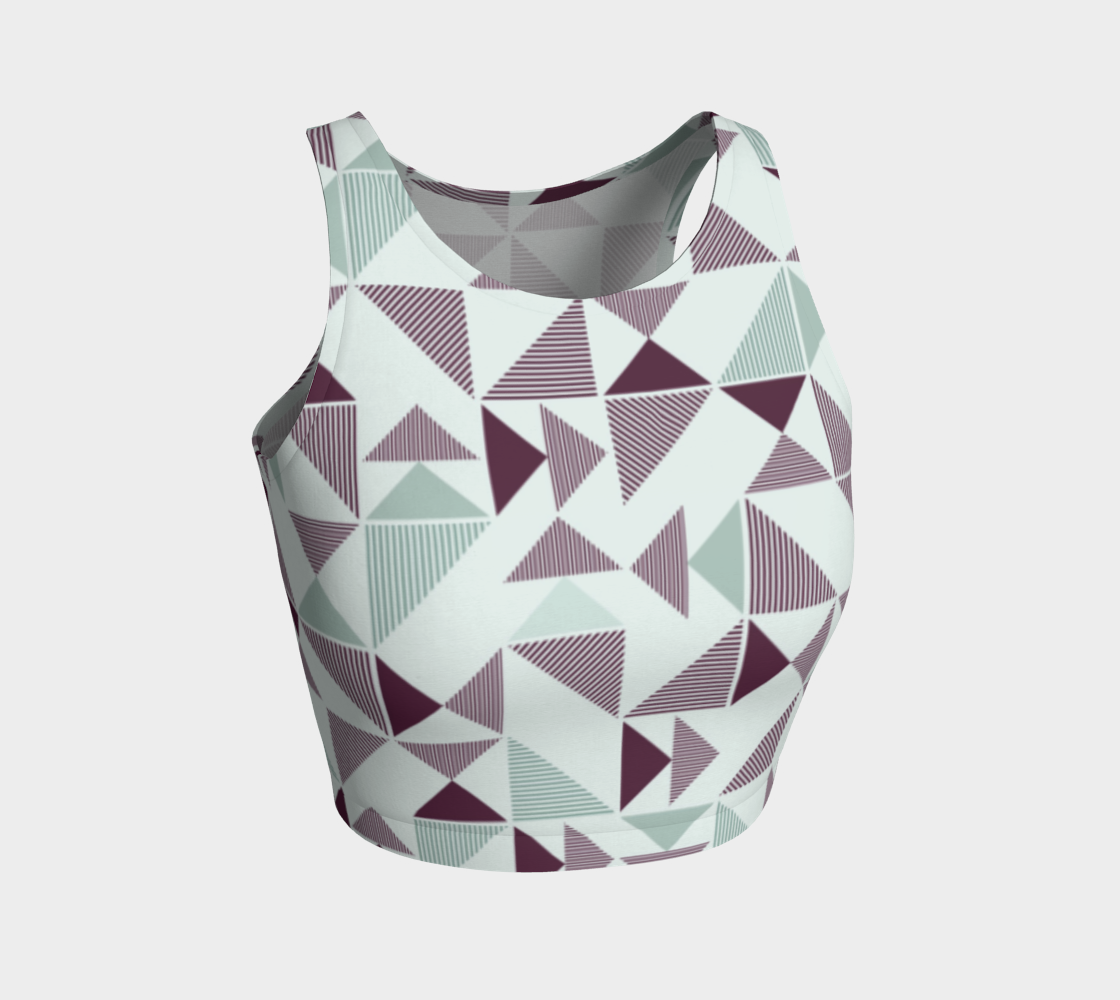 Burgundy And Mint Abstract Triangles preview