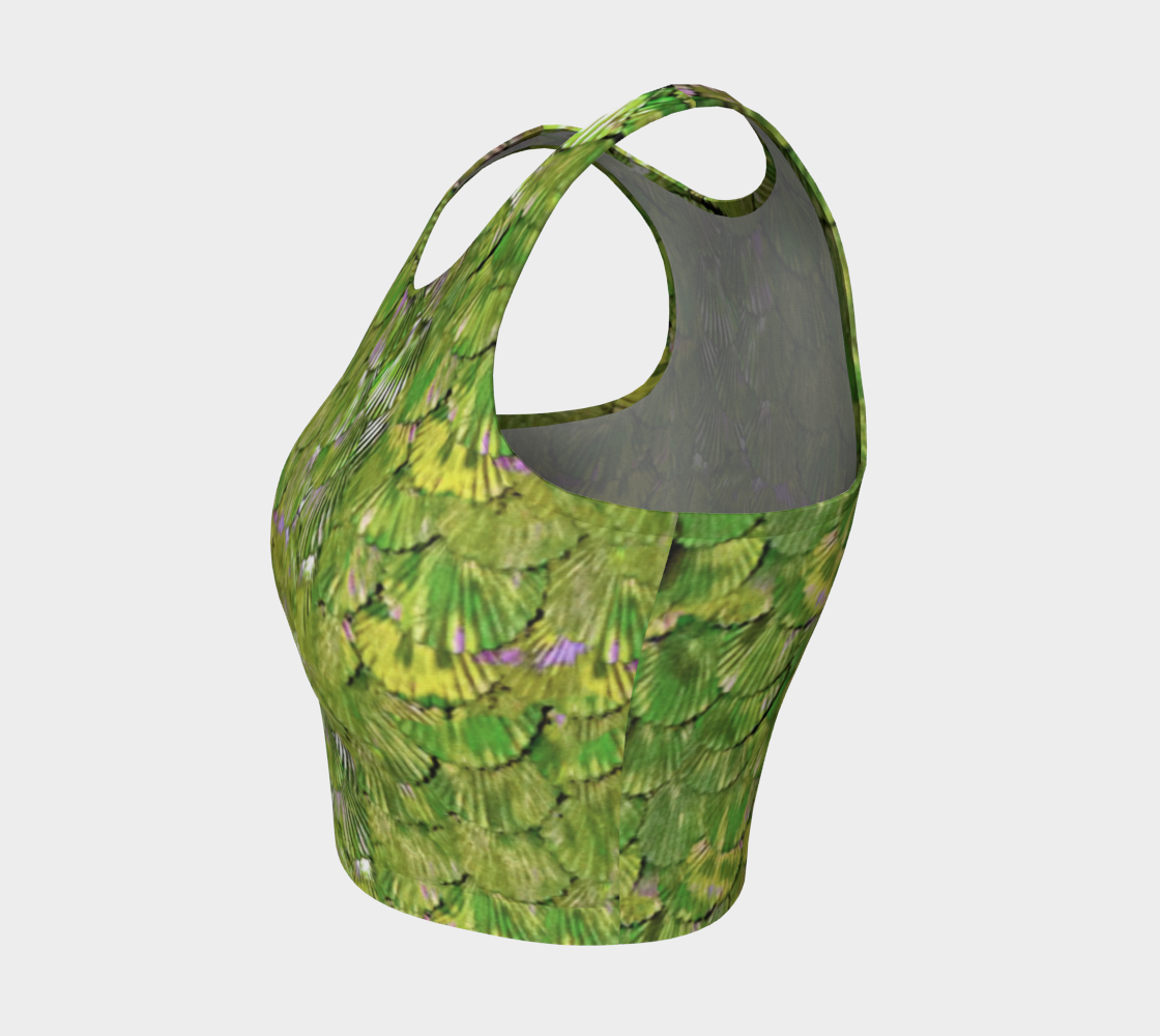 Citrus Green Mermaid Crop Top preview #3