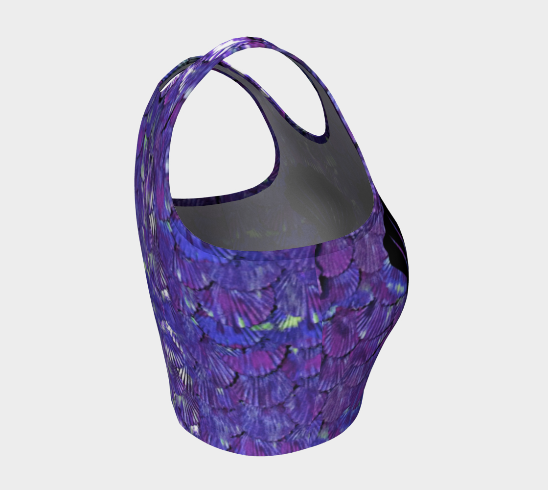 Purple Mermaid Scale Crop Top Shells preview #4