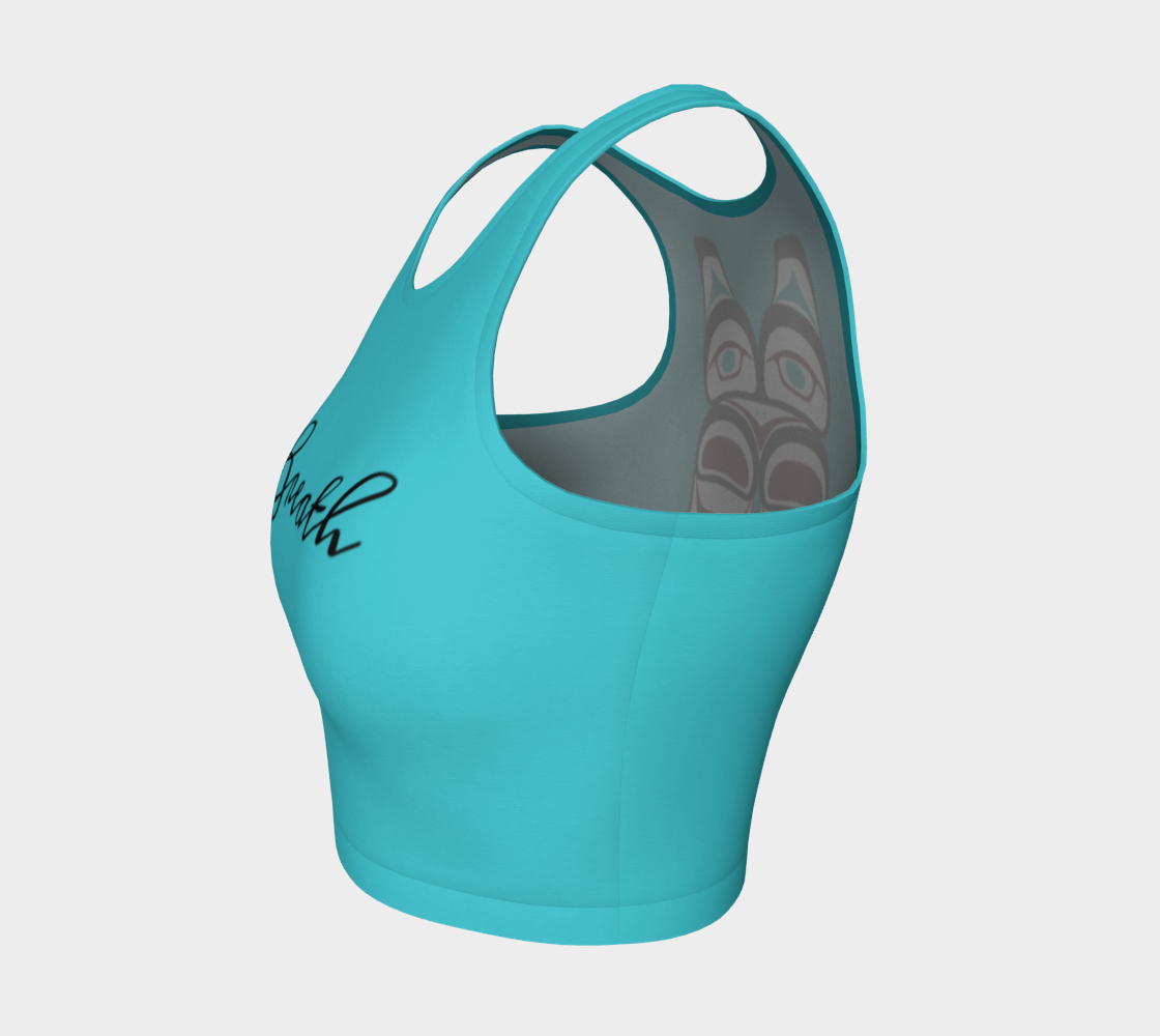 Formline Owl Crop Top Pacific Northwest Native American Design Breath preview #3