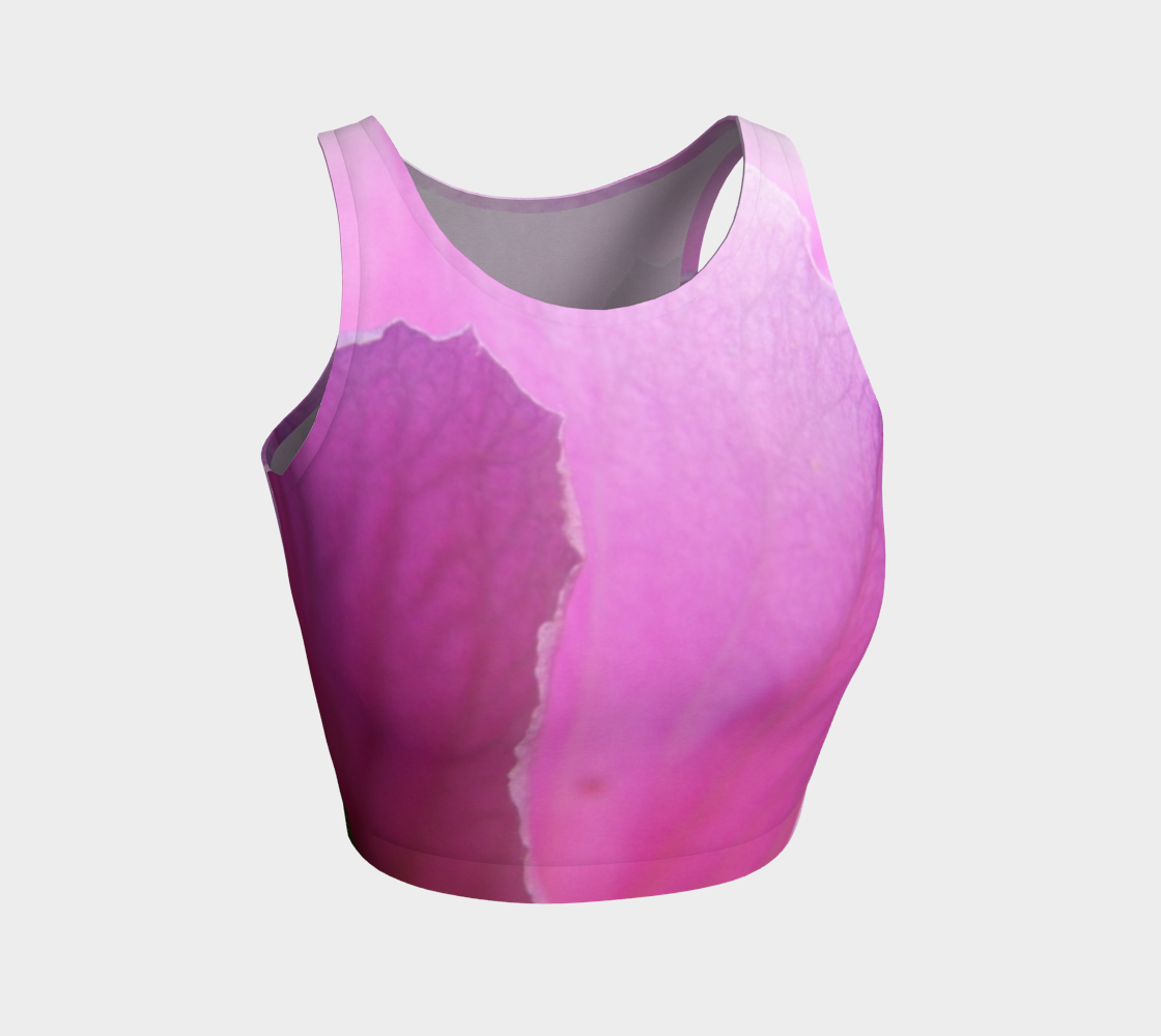 Faded Pink Rose of Sharon Crop Top preview