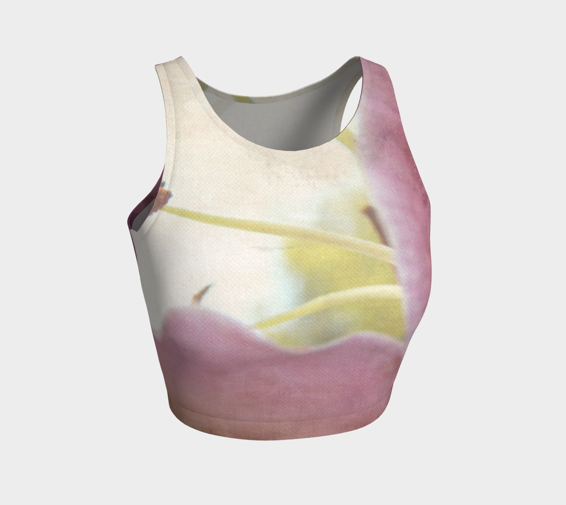 Artistic Pink Lily Crop Top preview