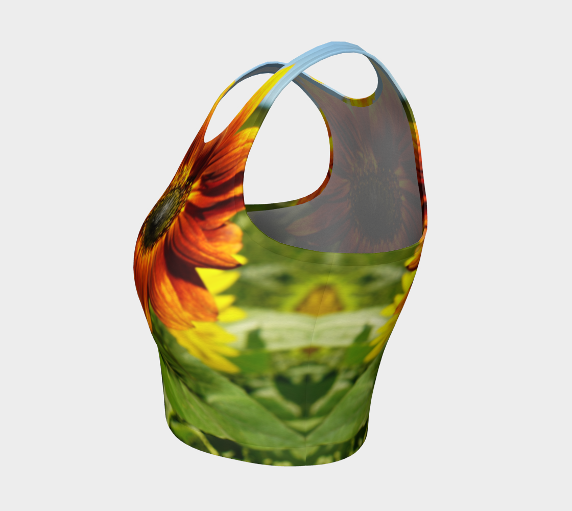 Large Sunflower Crop Top preview #3