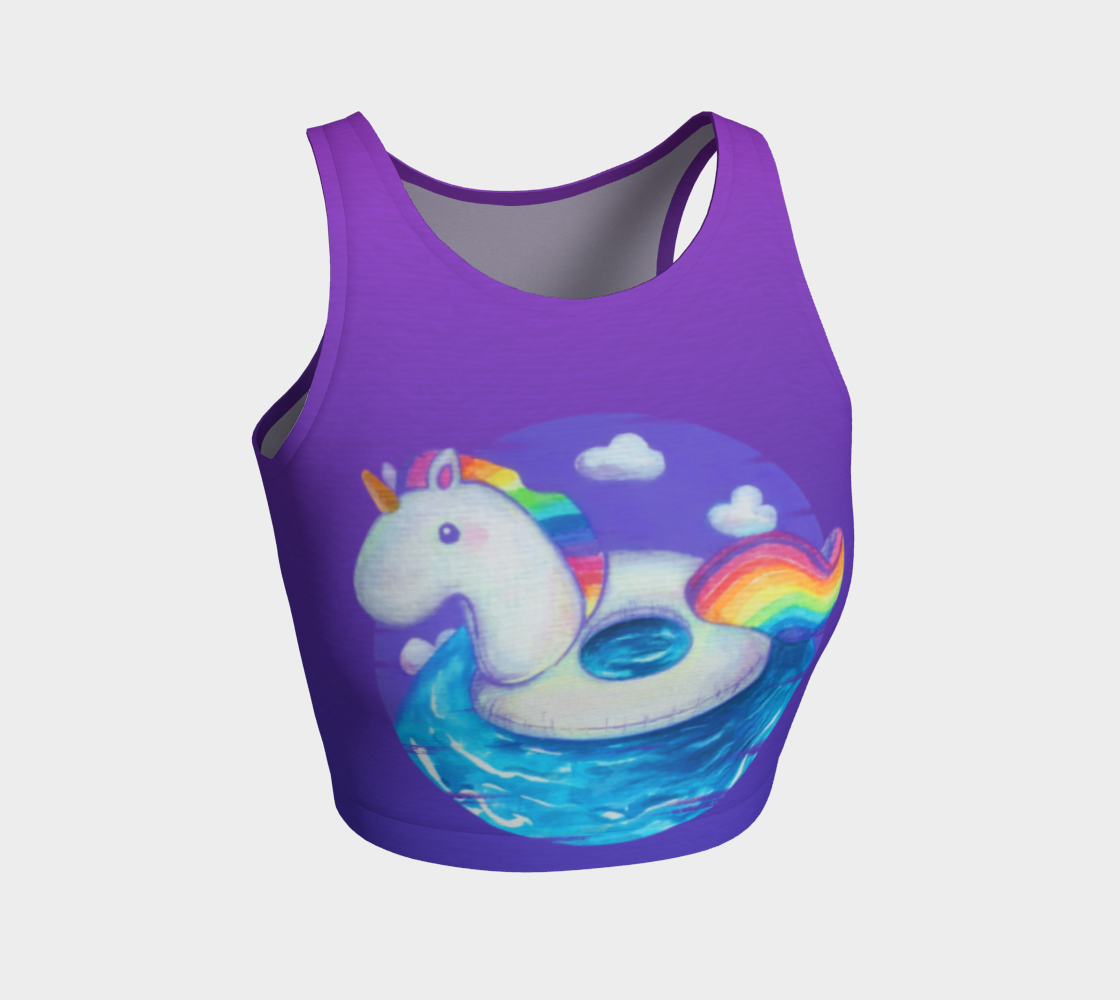 Unicorn Float Athletic Tank Top  preview
