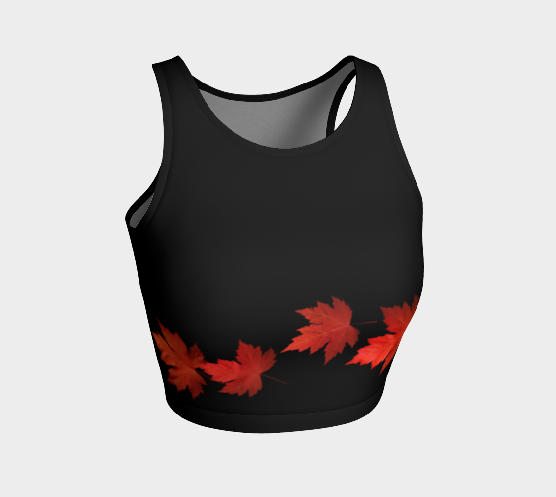 Aperçu 3D de Canada Autumn Maple Leaf Crop Top