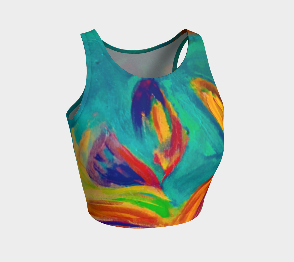 Water Lilies Athletic Crop Top preview