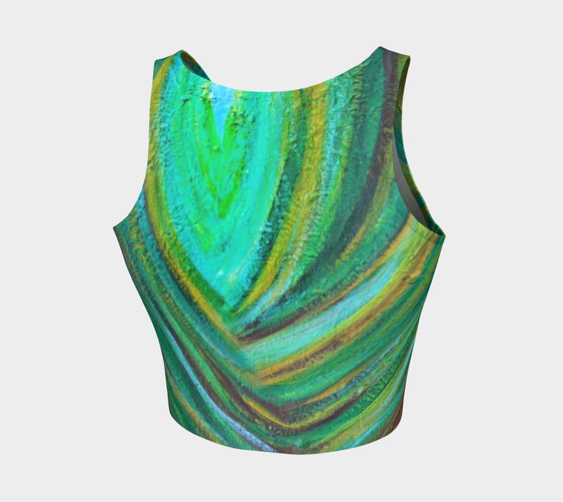Palm Tree Heart Athletic Crop Top preview #2
