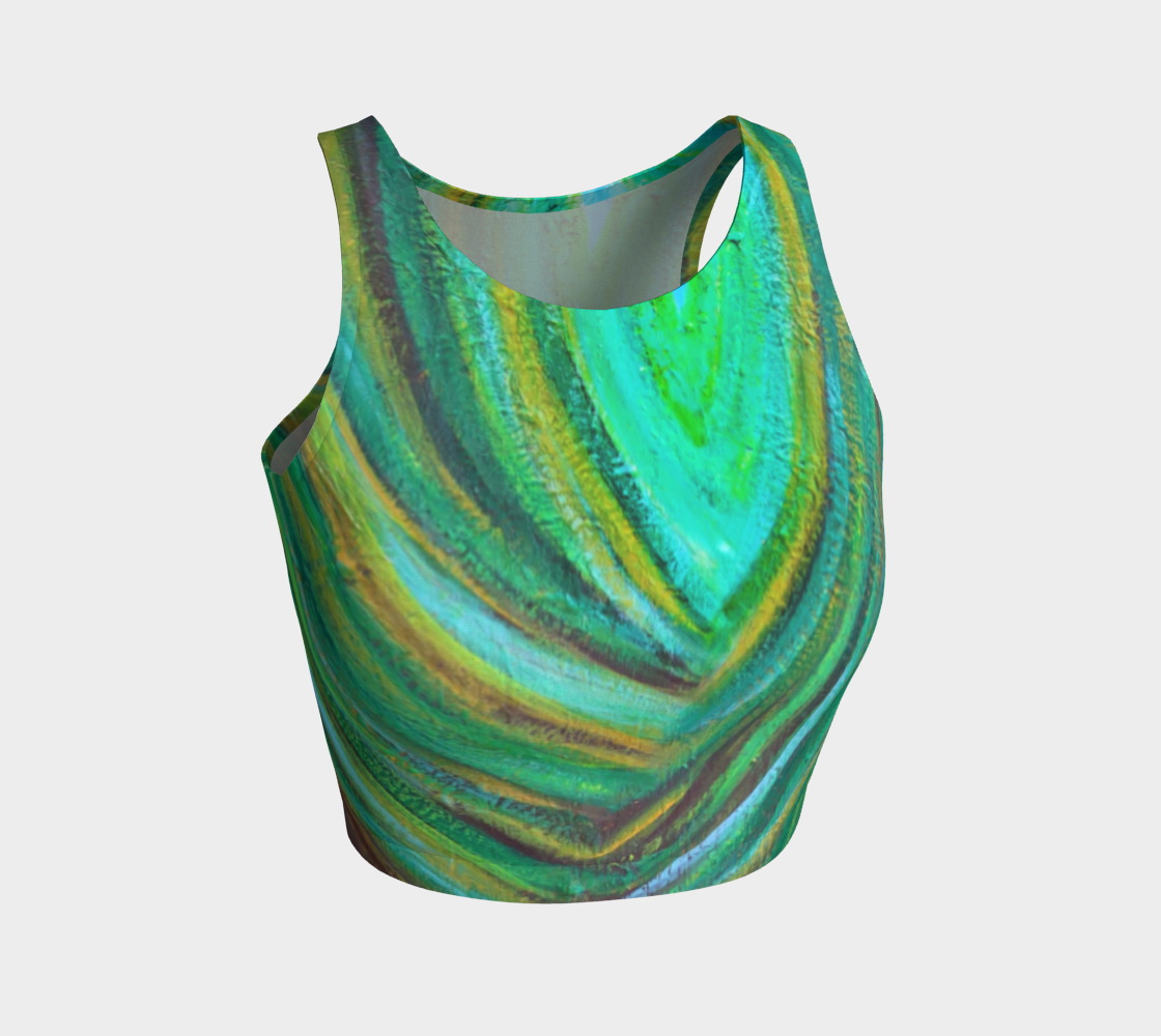 Palm Tree Heart Athletic Crop Top preview #1