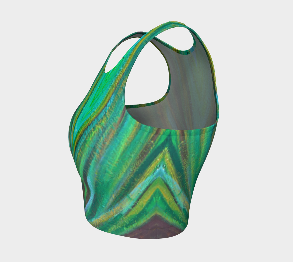 Palm Tree Heart Athletic Crop Top preview #3