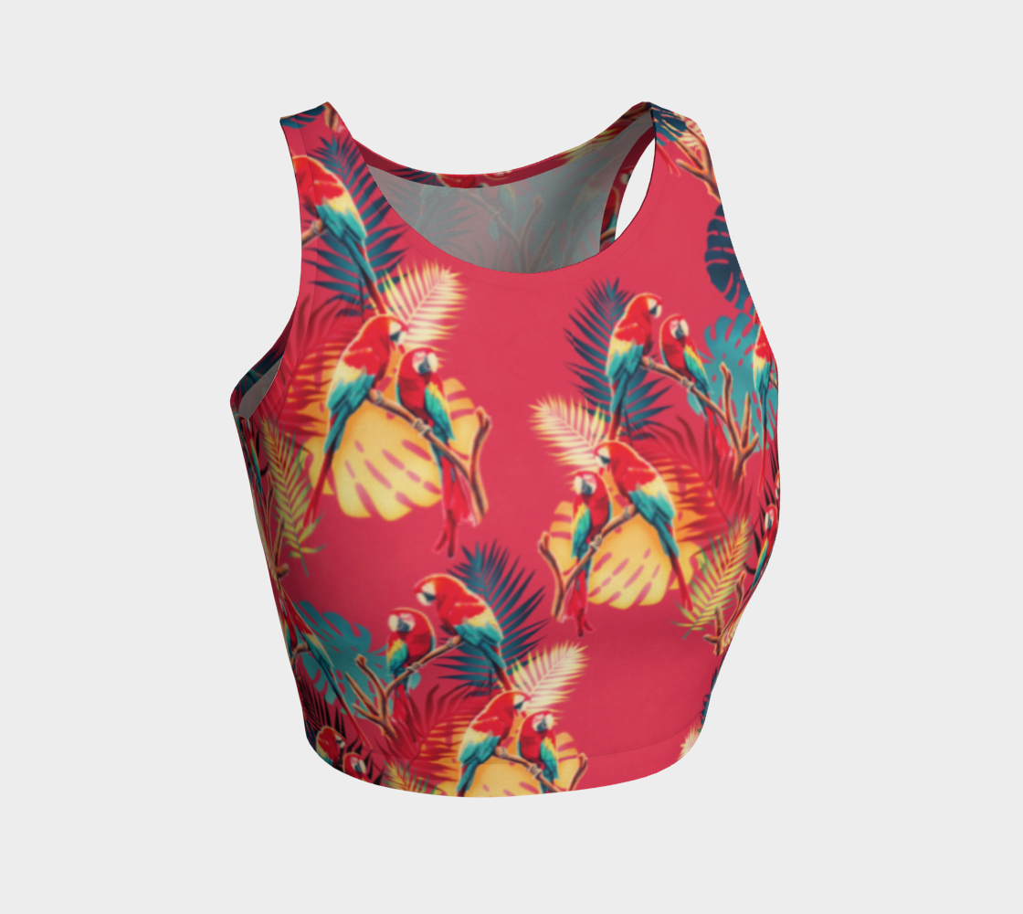 Tropical Athletic Crop Top  preview