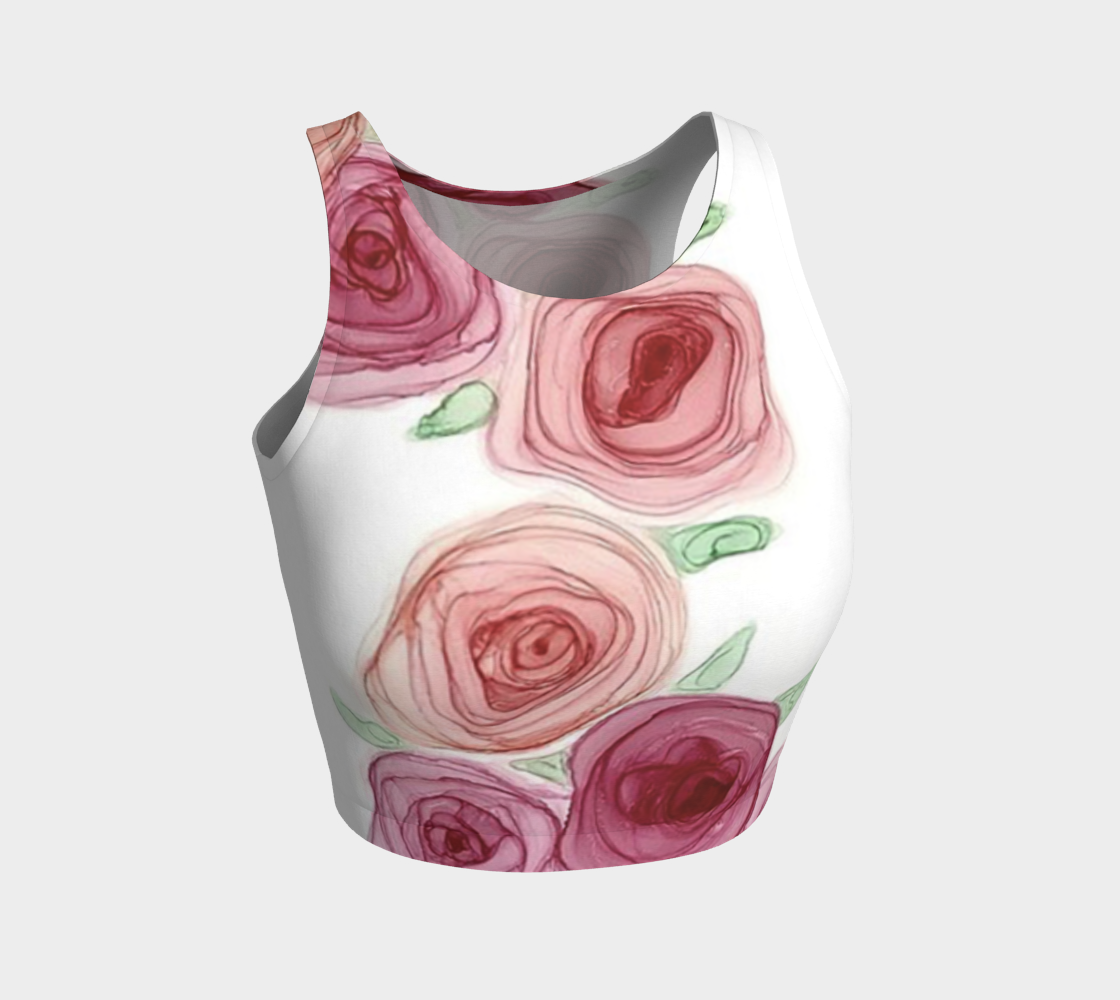 Rosy Red Roses Crop Top preview