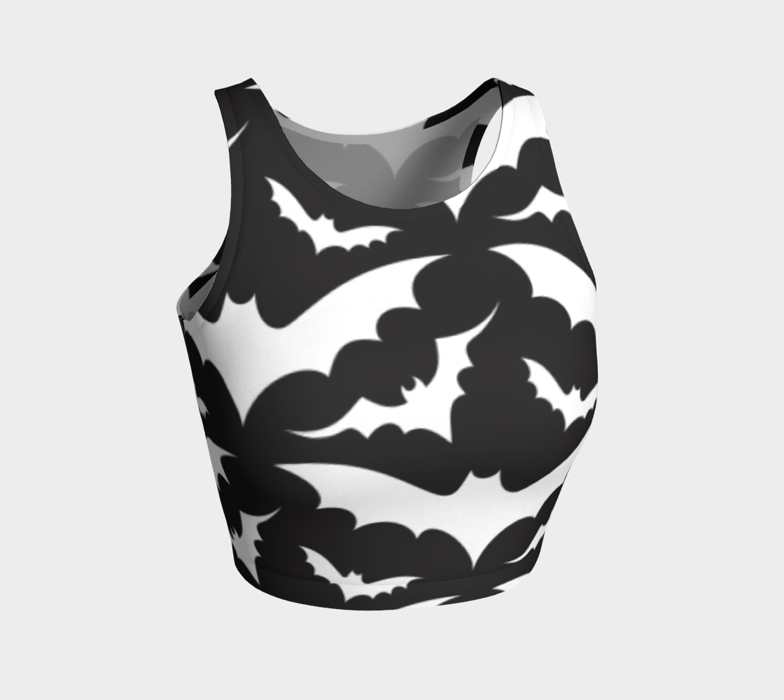 Black and White Bat Crop Top preview